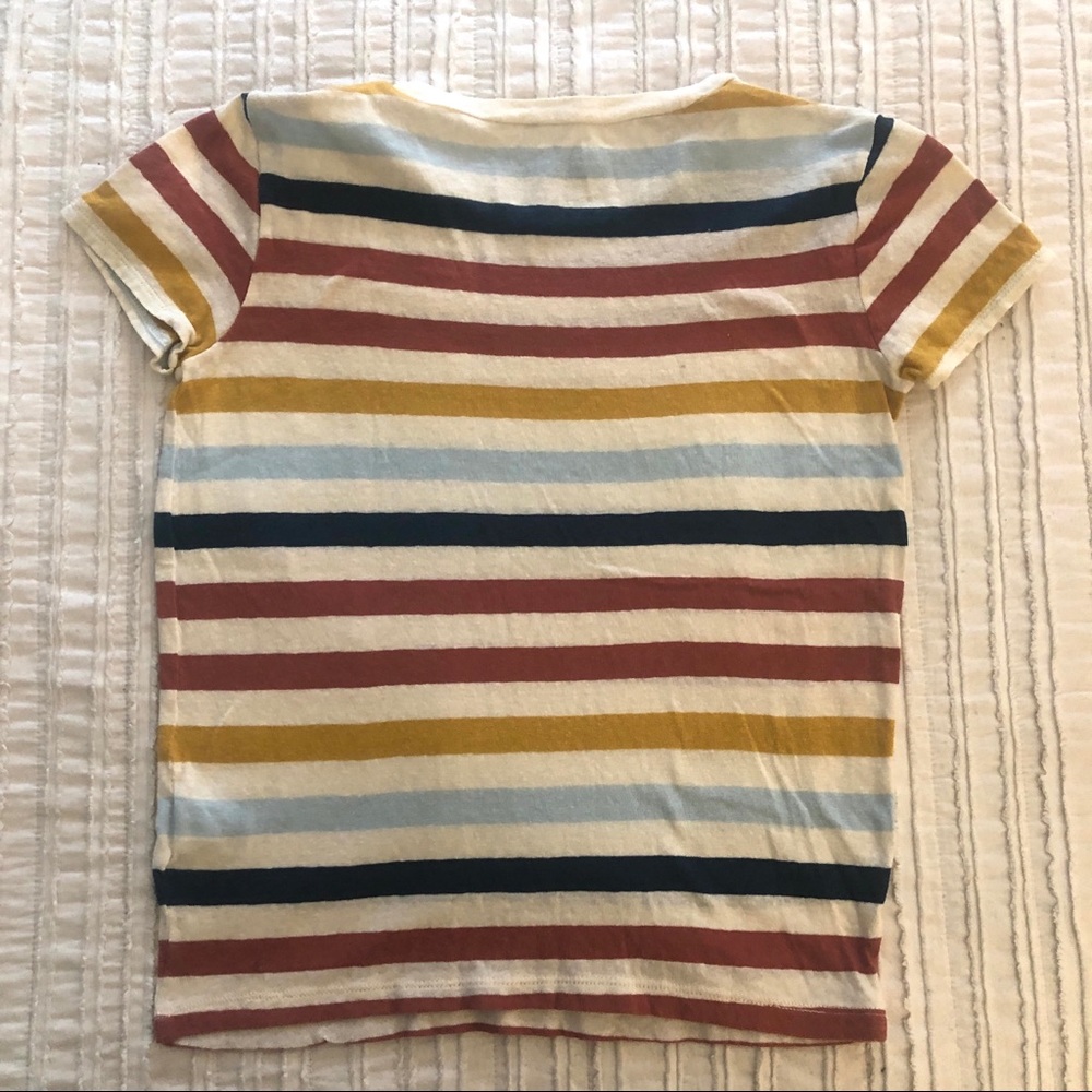 Madewell Shrunken Cotton Tee in Jay Stripe XS - Picture 3 of 8